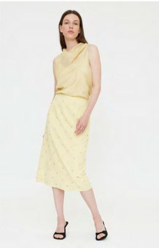 FALDA MIDI CON BRILLANTES AMARILLA     REF.  61W/11211