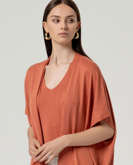 PONCHO ABIERTO BRILLANTE TEJA  REF. 36POLU831/21