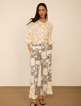 PANTALON ESTAMPADO BIMATERIA     REF. M05P137IVY