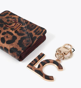 PACK DE MONEDERO Y LLAVERO FORRADO LC  MARRON-NEGRO    REF. LS2513006