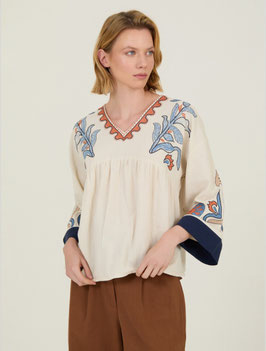 BLUSA DE ALGODON BORDADA    REF. M04B134CHG