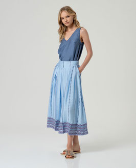 MAXI FALDA AZUL CELESTE     REF. 516INLO625/50