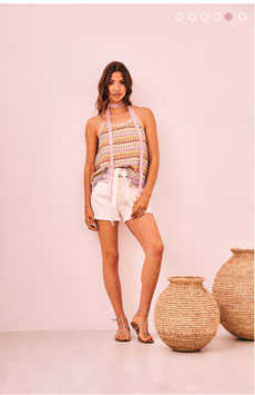 SHORT DENIM EN ALGODON CON BORDADO   REF. SU.DARWI