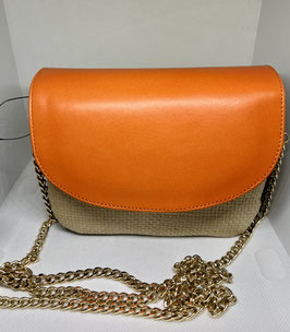 BOLSO MANDARINA CON RAFIA    REF. B103-10