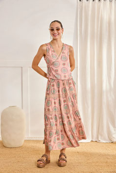 TOP VISCOSA ESTAMPADO ESCOTE CRUZADO       REF. NI.LOKARD