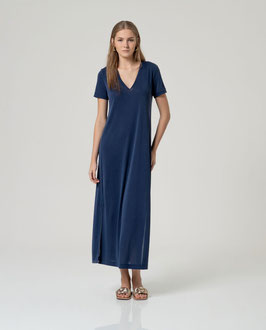VESTIDO LARGO CON ABERTURAS Y ESCOTE PICO MARINO     REF. 526BAMO711/52