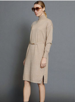 VESTIDO MIDI BOTONADURA BEIGE   REF. S60V02DIM