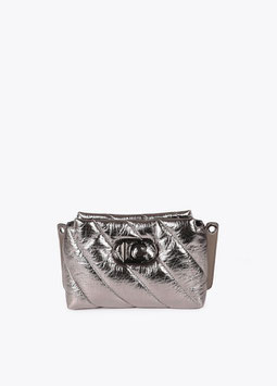 BANDOLERA ACOLCHADA TEJIDO METALIZADO GRIS      REF. LS2504062