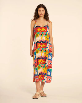 VESTIDO DE TIRANTES FINOS COMIC ESTAMPADO     REF.  111357