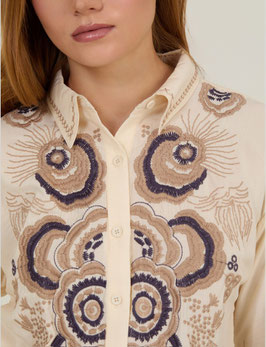 CAMISA BEIGE BORDADA     REF. M04B137IVY