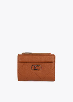 MONEDERO MONOGRAMA ROMBOS MARRON    REF. LS2512007