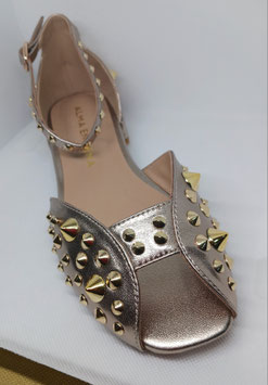 SANDALIA BRONZE/DORADO CON PINCHOS      REF.  V250406