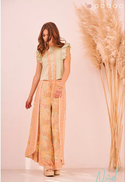 PANTALON PAREO LARGO ESTAMPADO CON BORDADO    REF.  AU.HARLENE