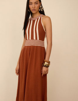 VESTIDO DE PUNTO BICOLOR    REF. M16V05HEN