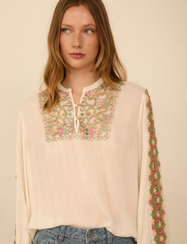 BLUSA CON FORNITURA    REF. M05B63IVY