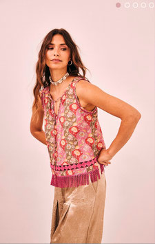 TOP ESTAMPADO CON FLECOS    REF.  GF.RITA