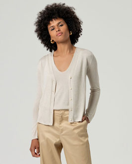 CARDIGAN CUELLO PICO ABOTONADO CRUDO      REF. 516BALU332/02