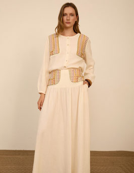 FALDA LARGA BIMATERIA    REF. M05F87IVY