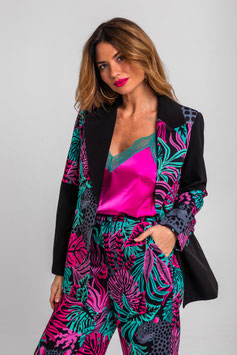 BLAZER PIEZAS DE HOJAS Y PANTERAS "NOCTURNA"      REF. SS260114