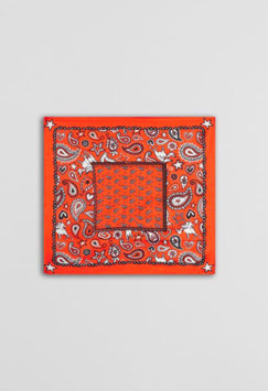 PAÑUELO DE 55 X 55 DE ESTAMPADO PAISLEY CACHEMIR ROJO "ALMA LIBRE"    REF. AW250218