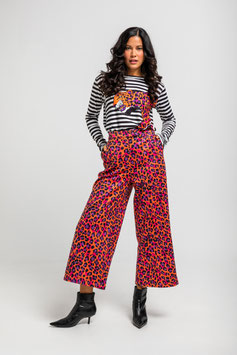 CAMISETA SENCILLA DE ESTAMPADO ANIMAL NARANJA "I'M FELINA"     REF. AW251801