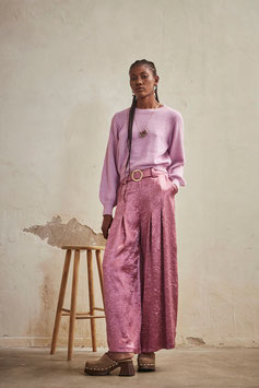 PANTALON PALAZZO CON PINZAS, COLOR MAGENTA    REF. FF.ALLEN