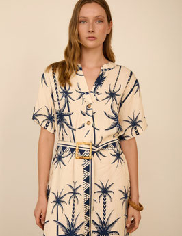 VESTIDO MIDI ESTAMPADO PALMERAS    REF. M125V0PEN