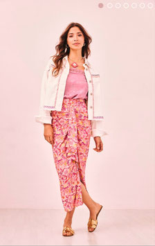FALDA MIDI ESTAMPADA CON VOLANTES    REF.  CS.NINMA