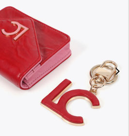 PACK DE MONEDERO Y LLAVERO FORRADO LC  ROJO-ROSA    REF. LS2513006