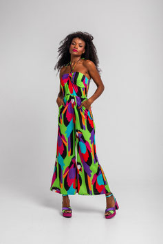 MONO HALTER VERDE DE LOROS  "AL LORO"       REF. SS260921