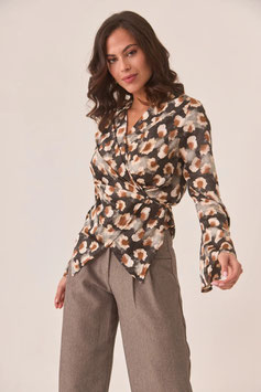 BLUSA CRUZADA FLORES TIE DYE BLACK      REF.  FF.POLA