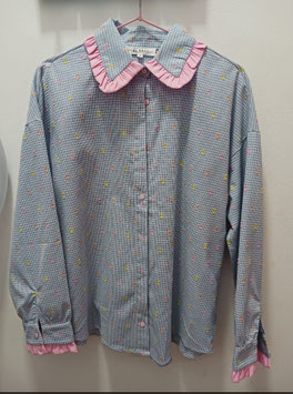 BLUSA VICHY BORDADA         REF.  JP3567