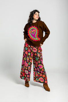 SWETER OVERSIZE ESTAMPADO ESPIGA  "FREDOOM"      REF. AW252208
