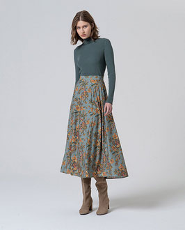FALDA MIDI CON VUELO MULTI    REF. 555OMSA628