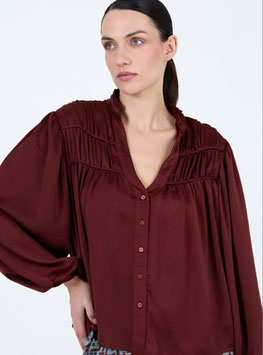 BLUSA SATINADA FRUNCES    REF.  S05B44RUS