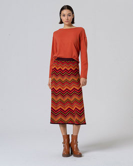 FALDA MIDI CON PUNTO ZIG-ZAG     REF. 565NIUX634