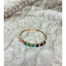 PULSERA CON PIEDRAS COLOR MIX   REF.  MK.CHAMALEON