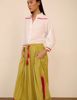 FALDA MIDI CON FORNITURAS    REF. M05F89IGN