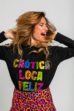 CAMISETA OVERSIZE DE ESTAMPADO VARIADO DE ANIMAL PRINT "CAOTICA"     REF. AW251501