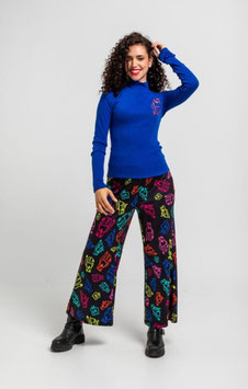 CAMISETA CUELLO CANALE DE GARABATOS DE ROBOTS MULTICOLOR  "WE ARE CONNECTED"      REF. AW250801