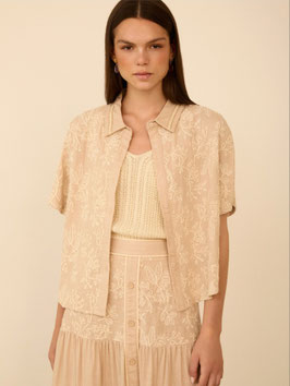 CAMISA DE MANGA CORTA BEIGE    REF. M99B15NUT