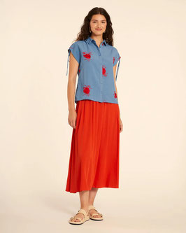 CAMISA BORDADO CANGREJOS AZUL    REF.  111449