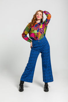 PANTALON CULOTTE BOLSILLOS DE ESTAMPADO VARIADO DE ANIMAL PRINT "CAOTICA"     REF. AW251530