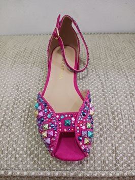 CANGREJERA FUCSIA CON PEDRERIA       REF. V261854F