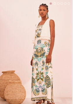 VESTIDO LARGO DE TIRANTES CON ESTAMPADO POSICIONAL     REF.  GF.PALCHA