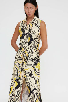 VESTIDO LARGO DE CREPÉ CON ESTAMPADO PRAGA     REF.  61W/11288