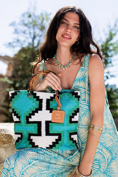 SHOPPER MULTICOLOR AZUL YUCATAN             REF.  076C