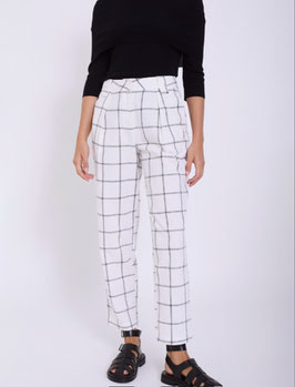 PANTALON LINO CUADROS BICOLOR     REF.  S05P122W