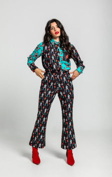 CAMISA COMBINADA DE ESTAMPADO DE ESTRELLAS BOWIE  "STARWOMAN"      REF. AW250406