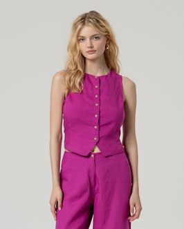 CHALECO ESCOTE REDONDO FUCSIA    REF. 526NAPE324/32